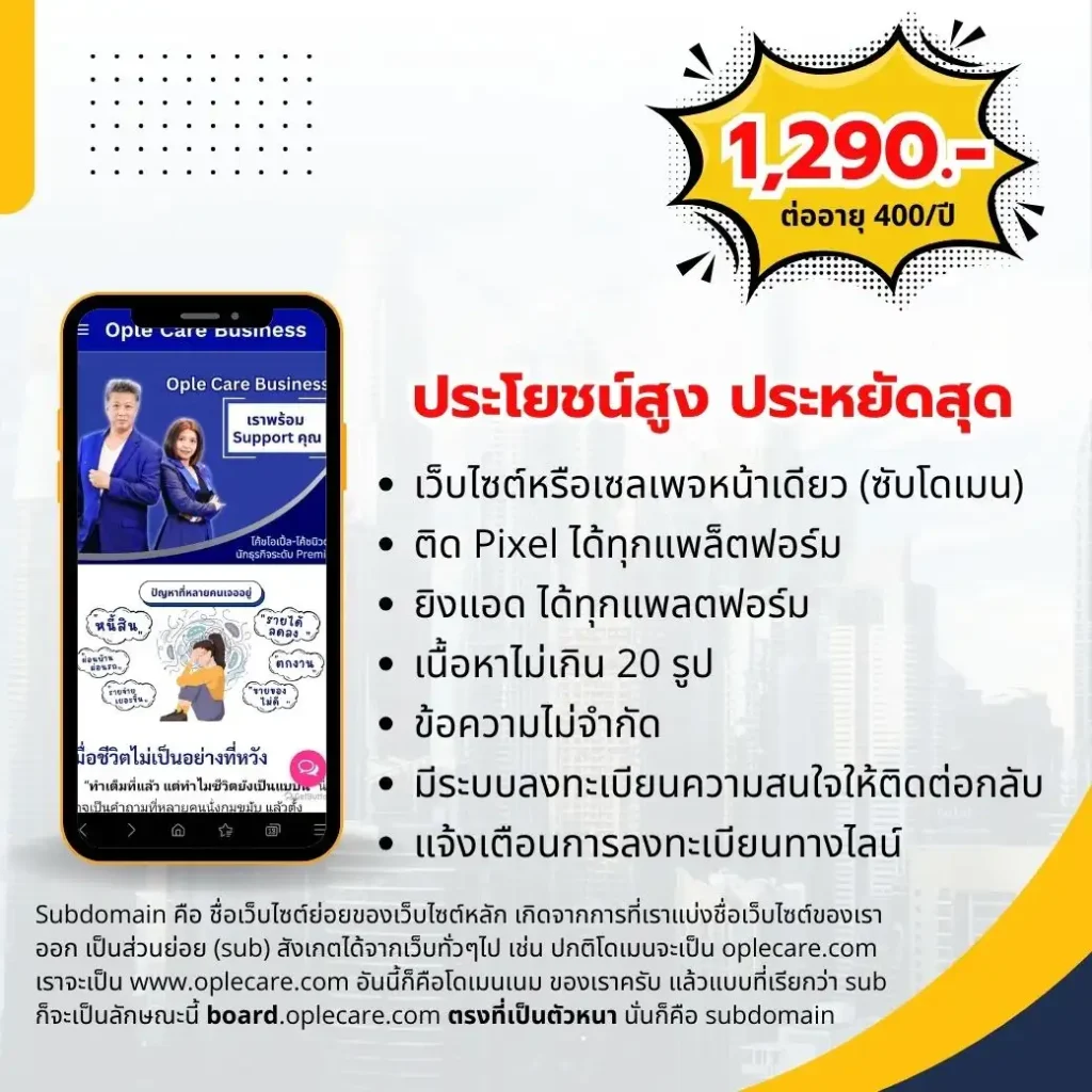 เว็บไซต์ เซลเพจ Website salepage pixel conversion รับทำเว็บไซต์ รับทำเซลเพจ